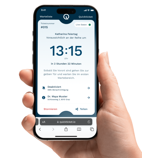 Online Ticket ziehen, flexibel warten und entspannt ankommen